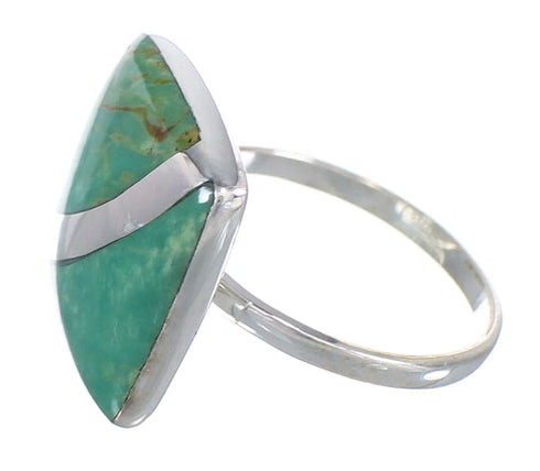 Southwest Jewelry Turquoise And Sterling Silver Ring Size 8 RX88721